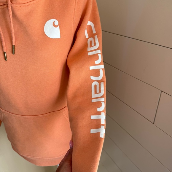 Carhartt Women's Orange Hoodie - Picture 2 of 7
